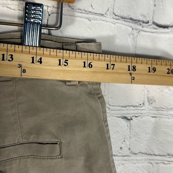 Tori Richard Mens 100% Tencel Pleated Shorts Khaki Chino Honolulu size 34 - Picture 5 of 8